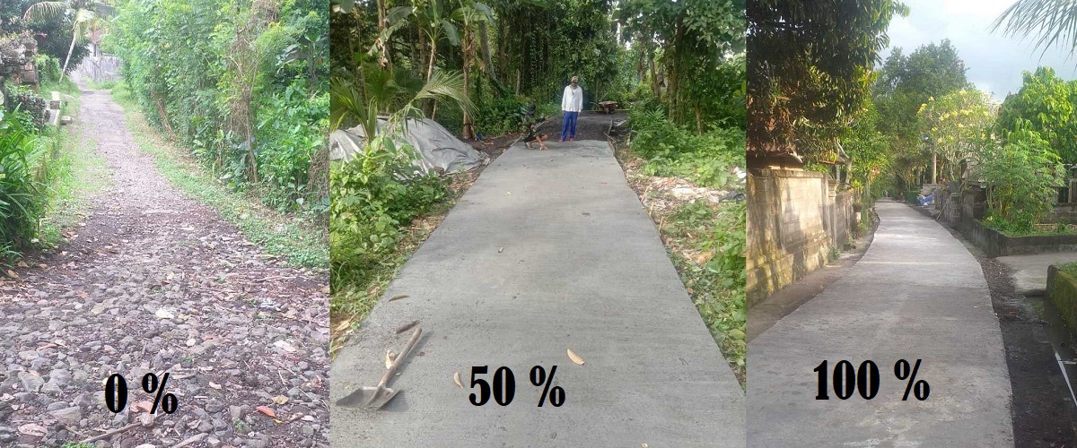 Pemeliharaan Jalan Rabat Beton Utara SMP N 3 Bangli sampai Utara SD N 3 Tamanbali